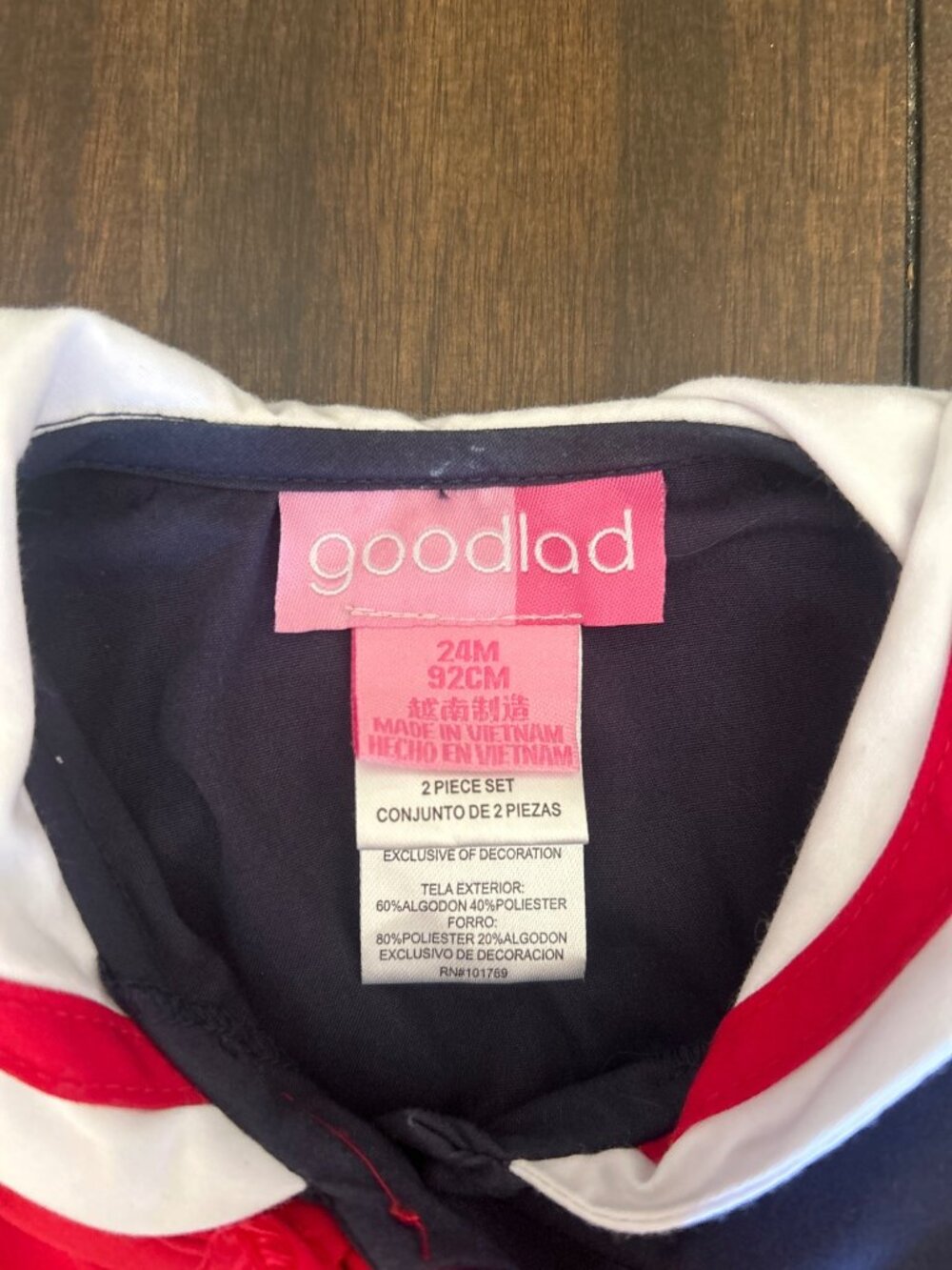 Goodlad Toddler Girls Nautical Sailor Dress Navy/Red/White 24M Vintage-Inspired - Picture 4 of 11